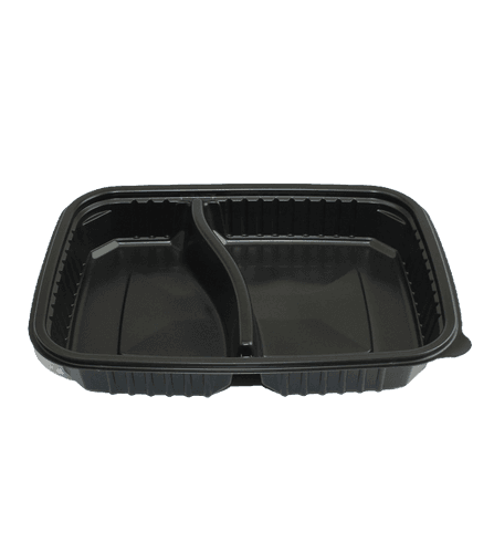 Microwellen Schale 2 Fach schwarz PP