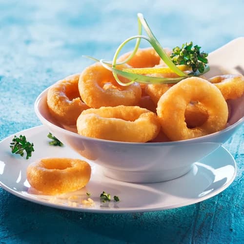 Tintenfischringe paniert, in Backteig (40-60)