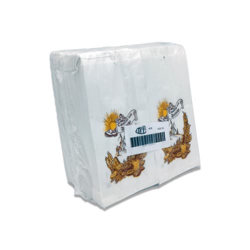 Bäckerfaltenbeutel, gebleicht Natron, Typ 416 neutral bedruckt